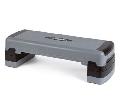 Toorx AHF-002 Stepper Aerobico Professionale Nero-Grigio, Altezza Regolabile su 3 Livelli (15-20-25 cm), Superficie Antiscivolo, Dimensioni 90x32.5 cm