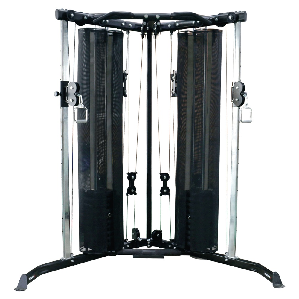 Toorx CSX-70 Stazione Multifunzione Dual Pulley Cable Cross con 2 Pacchi Pesi da 50 kg