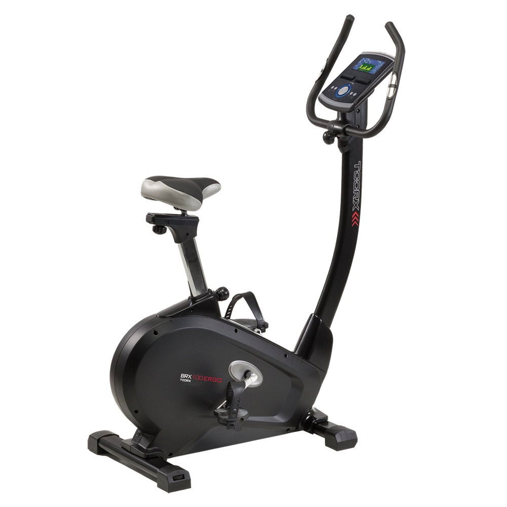 Toorx BRX-100 ERGO - Cyclette Ergometro con Volano da 14 kg, Regolazione Elettronica su 32 Livelli, Compatibile con App iConsole e Kinomap