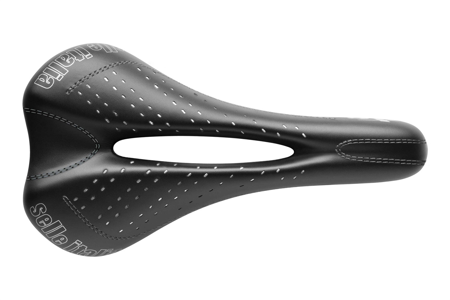 Selle Italia Sport Gel Flow - Sella Bicicletta Unisex da Città e Trekking con Foro Anatomico, Telaio in Fec Alloy, Taglia S2, Nero