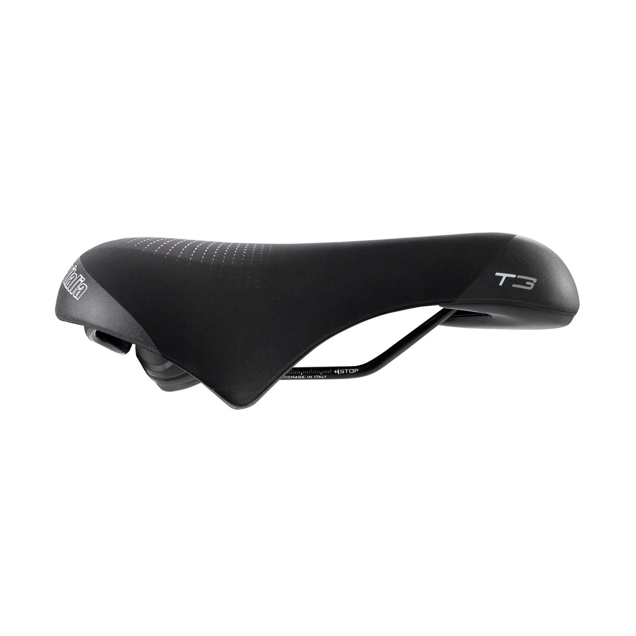 Selle Italia T3 Flow Sella Citybike Unisex in FEC Alloy Soft-Tek Nero 210mm con Seduta Ergonomica in Gel