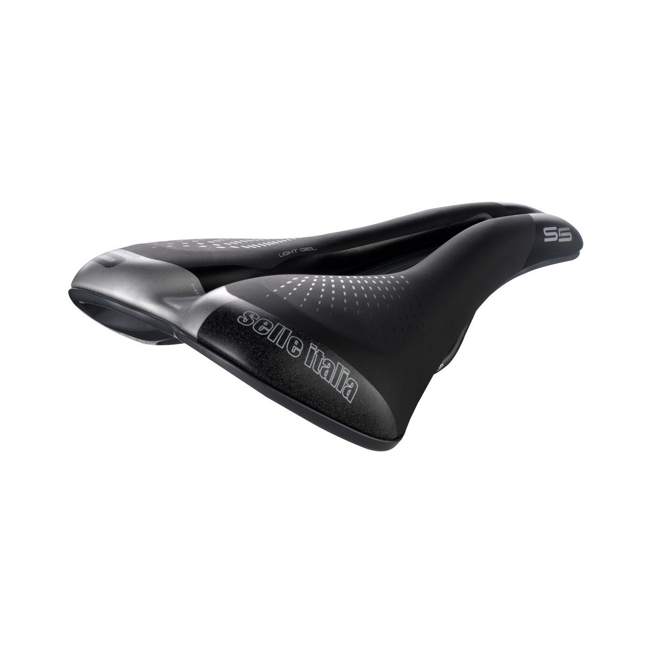Selle Italia S 5 Lady Superflow - Sella da donna nera per bicicletta, comfort ottimale con imbottitura in gel e telaio in Carbon/Keramic