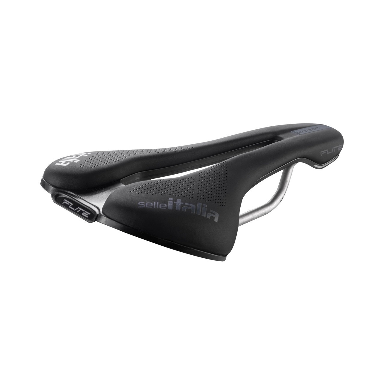 Selle Italia Flite Boost Superflow L3 - Sella da Corsa Unisex, 145mm, Nero, Rail in Titanio, Forma Flat