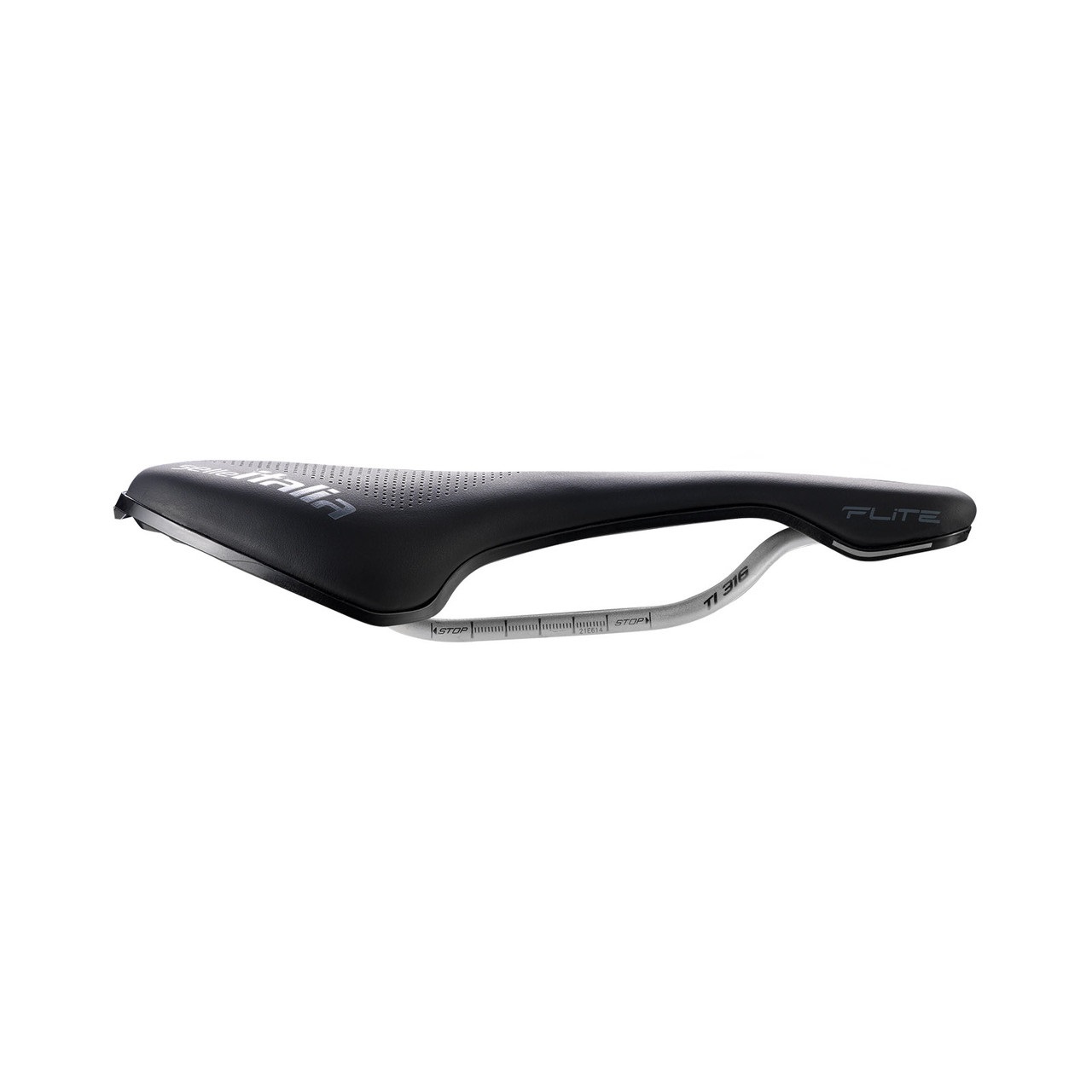 Selle Italia Flite Boost Superflow L3 - Sella da Corsa Unisex, 145mm, Nero, Rail in Titanio, Forma Flat