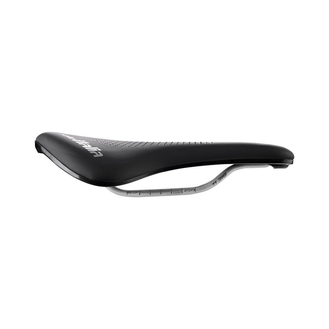 Selle Italia Max Novus Boost Evo TI 316 Gel Superflow - Sella Corsa Unisex, 145 mm, Forma Ondulata, Foro Anatomico, Nero
