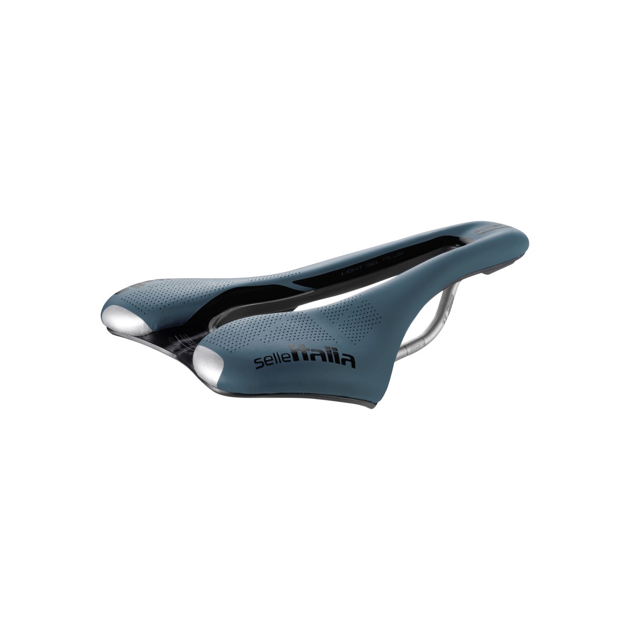 Selle Italia SLR Boost Gravel TI 316 Superflow - Sella da bicicletta blu con imbottitura in gel, 145mm