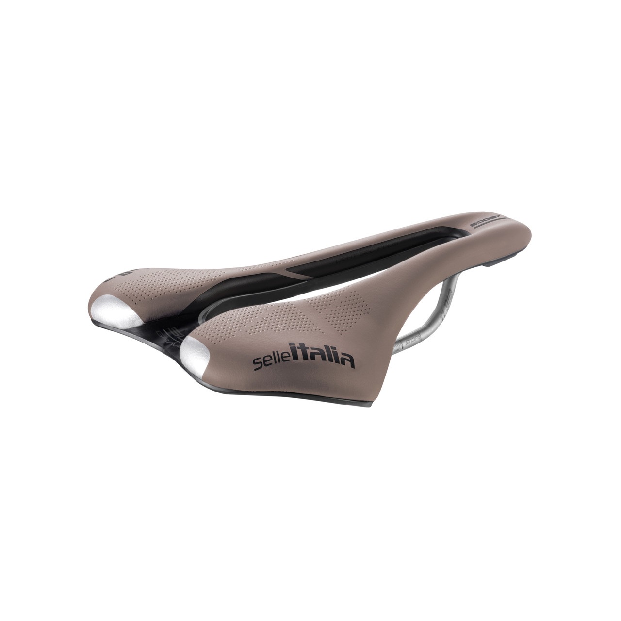 Selle Italia Flite Boost Gravel Superflow Ti 316 - Sella per bicicletta, Colore Marrone, Misura L 145 x 250 mm, Peso 232 g, Rivestimento Fiber-Tek