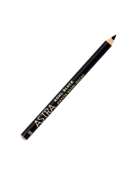 Astra Make-Up Kohl Black - Matita Kajal Occhi Nero Intenso, 10 ml, Sfumabile e Scorrevole