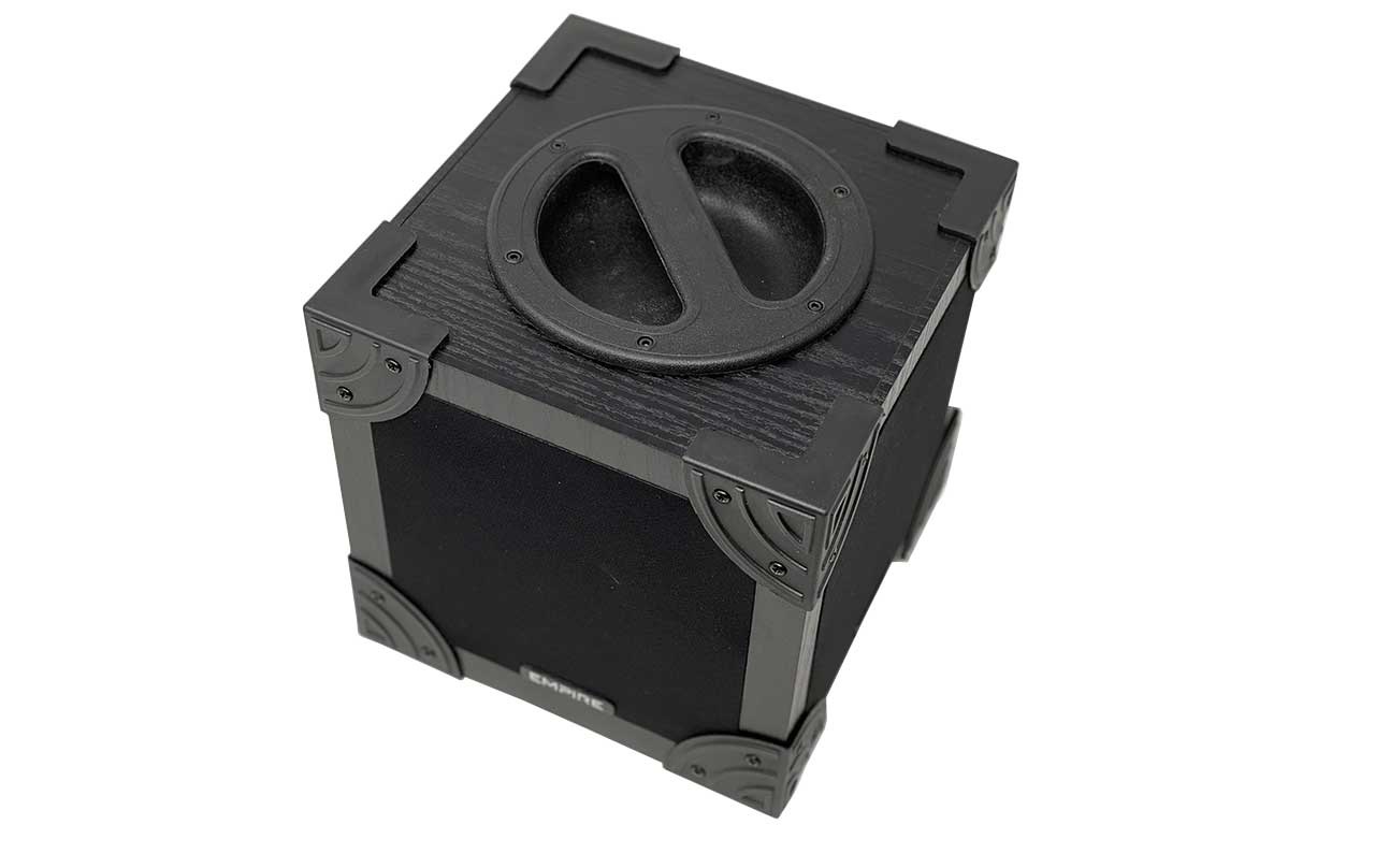 Empire Media HS.MINIQUBO Altoparlante Portatile 2-vie Nero con Radiomicrofono Ice e Telecomando - Potenza 100W