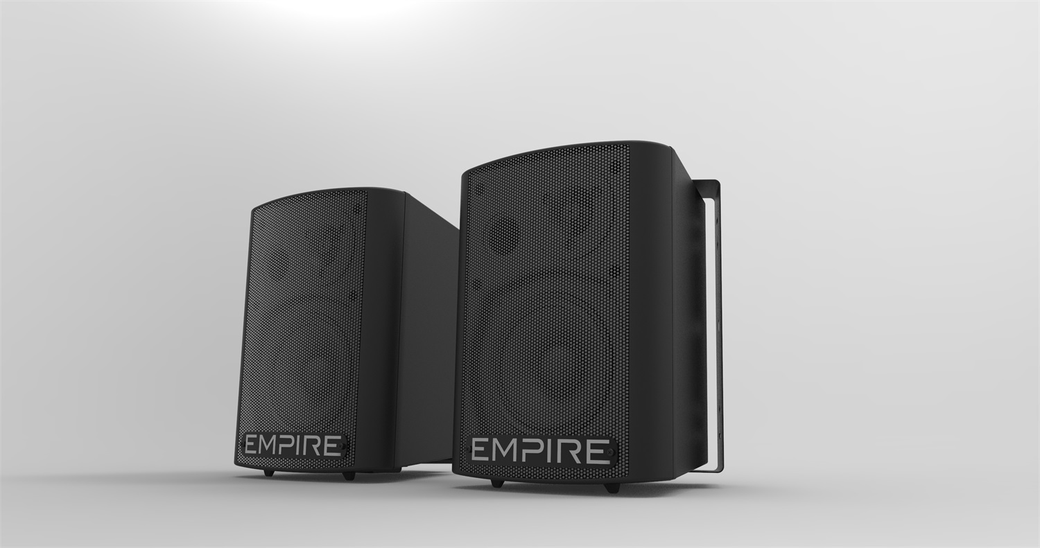 Empire Media HS.WALL250MB Altoparlante 2-vie Nero Cablato 250 W con Ingresso Microfonico