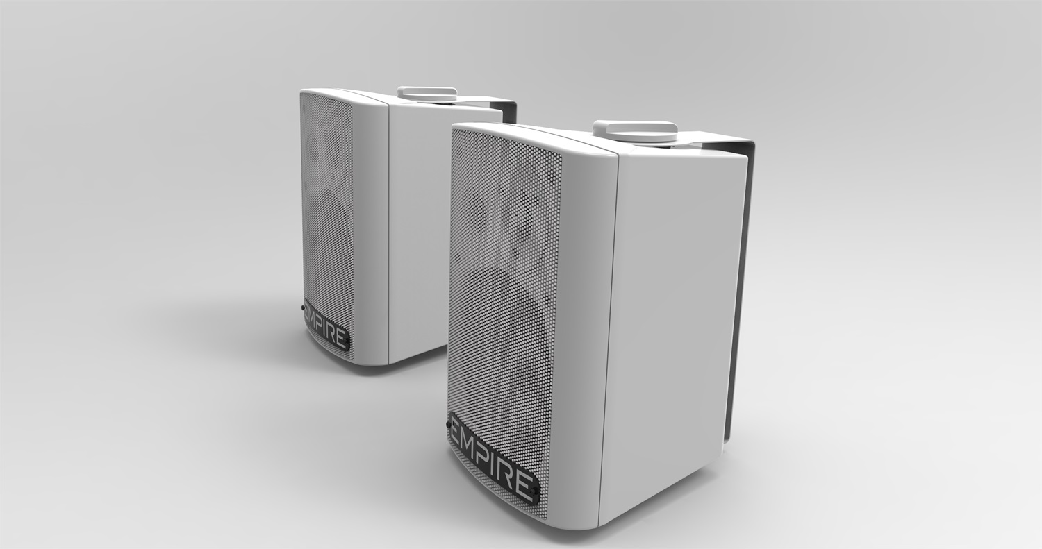 Empire Media HS.WALL250MW Altoparlante 2-vie Bianco Cablato 250 W RMS con Ingresso Microfonico