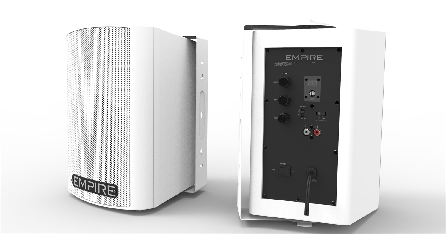 Empire Media HT.WALL300U - Altoparlanti 2.0 canali 150W RMS Universali Bianco