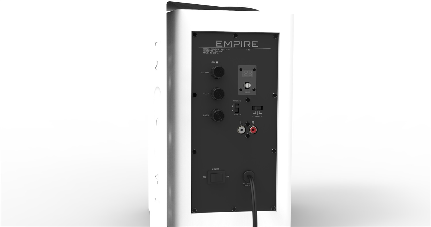 Empire Media HT.WALL300U - Altoparlanti 2.0 canali 150W RMS Universali Bianco