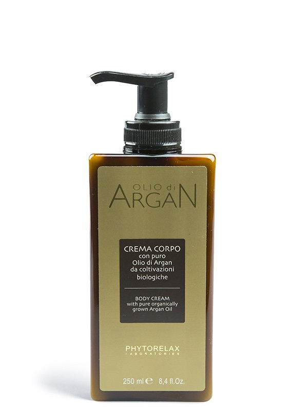 Phytorelax Crema Corpo Olio di Argan 250ml - Idratante, Nutriente e di Facile Assorbimento con oltre il 98% di Ingredienti Naturali