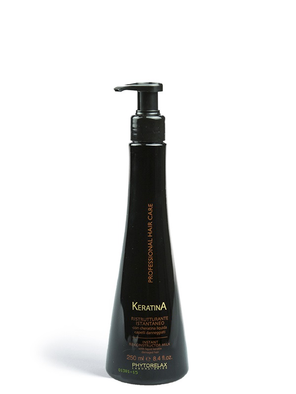 Phytorelax Keratin Repair Balsamo Ristrutturante Istantaneo 250 ml con Cheratina Liquida - Rinforza e Ricostruisce i Capelli Danneggiati