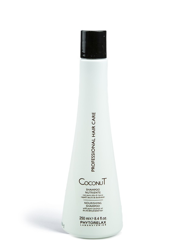 Phytorelax Laboratories Coconut Shampoo Nutriente 250ml - Ideale per capelli danneggiati, conferisce morbidezza e lucentezza