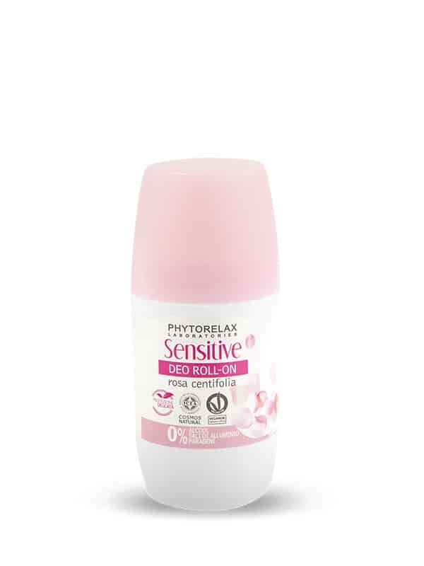 Phytorelax Laboratories Sensitive Deo Roll-On Rosa Centifolia 50 ml - Formula Delicata Senza Alcool e Sali di Alluminio