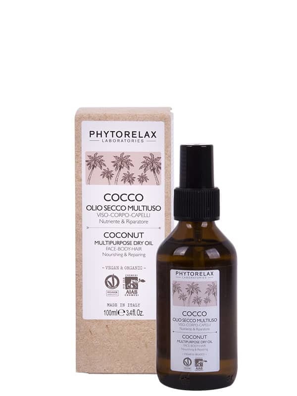 Phytorelax Olio Secco Multiuso Nutriente & Riparatore Viso-Corpo-Capelli - Cocco 100 ml
