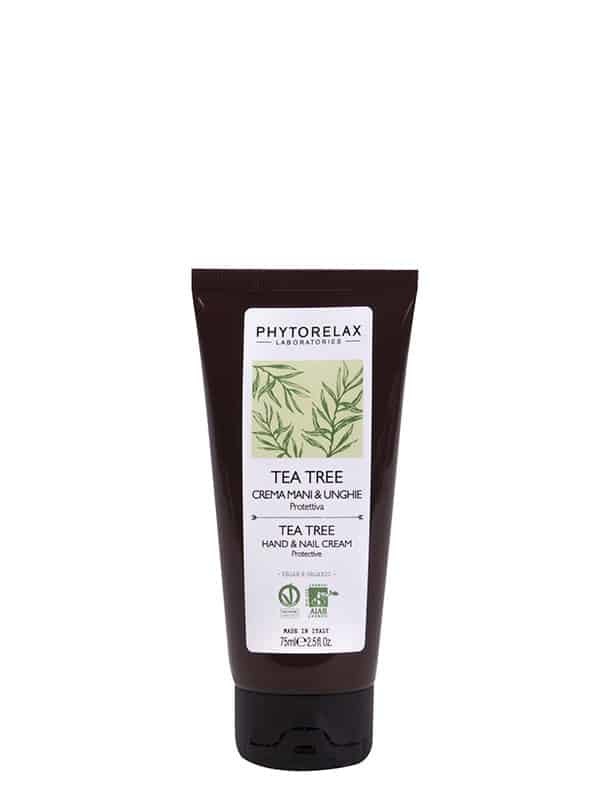 Phytorelax Crema Mani e Unghie Protettiva con Tea Tree Oil - 75 ml, Idratante e Nutriente, Cosmetico Biologico Certificato