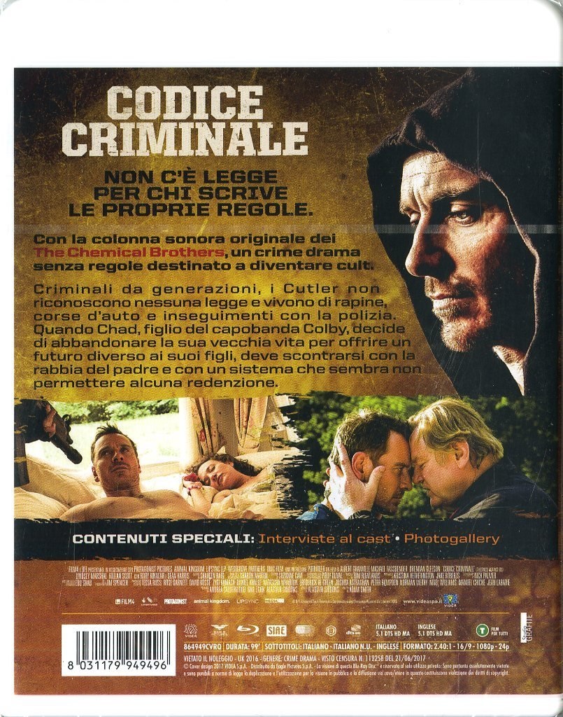 CDE Codice Criminale (Blu-Ray) - Film di Adam Smith con Michael Fassbender, Brendan Gleeson e Lyndsey Marshal