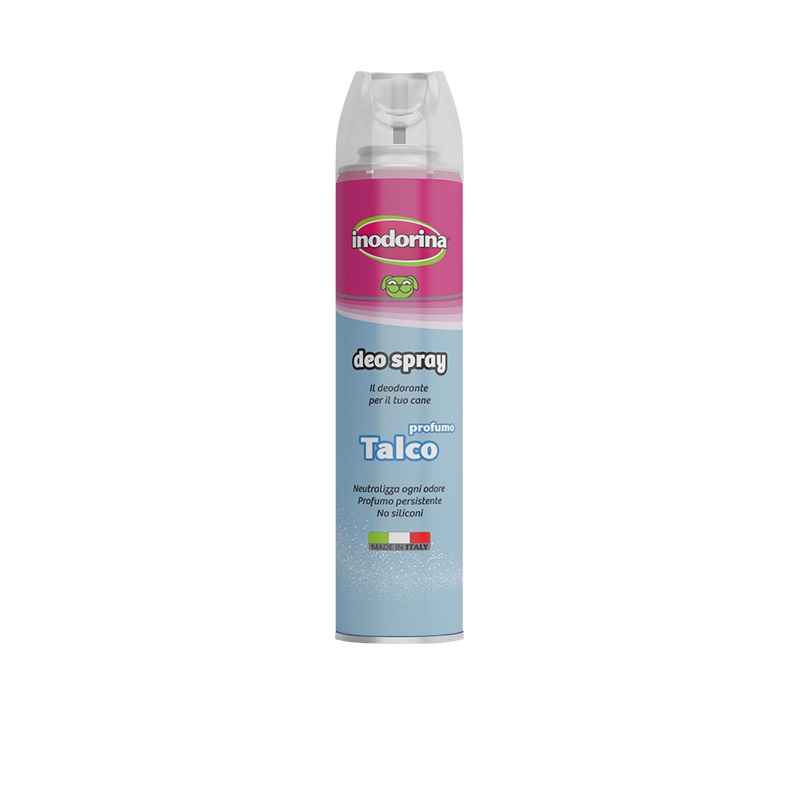 Inodorina Deo Spray Talco 300 ml - Deodorante Rinfrescante e Igienizzante per Cani