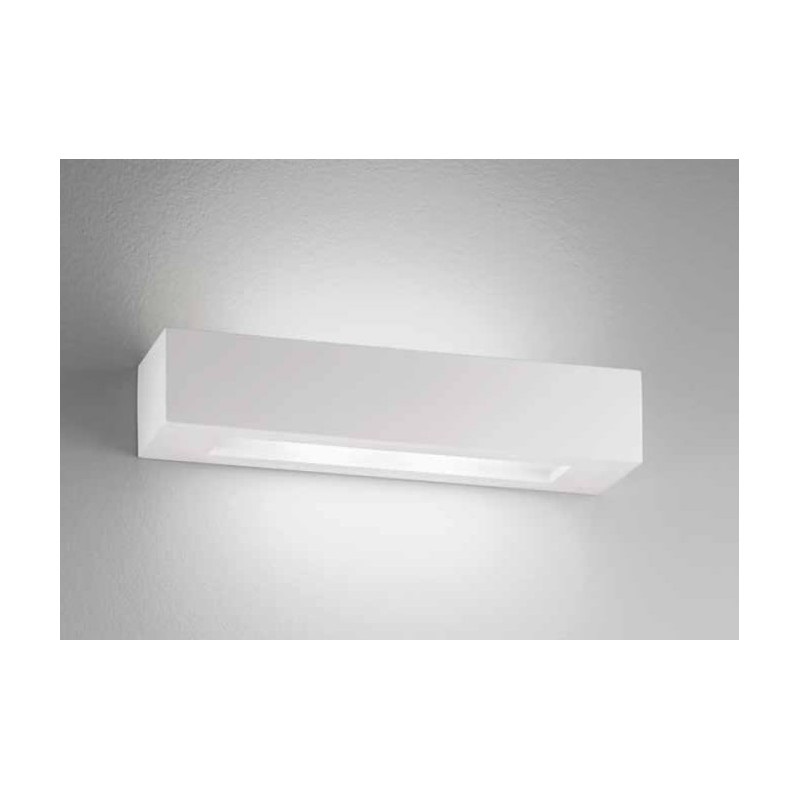 FanEurope CANDIDA Applique in gesso verniciabile bianco con vetro satinato, 2 x E14