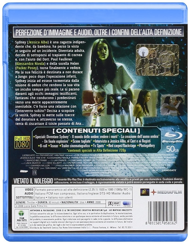 Mediafilm Home Entertainment The Eye (2008) - Blu-Ray Thriller