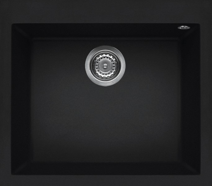 Elleci Quadra 105 Lavello da Incasso 1 Vasca 57x50 cm in Keratek Plus Nero - LKQ10586