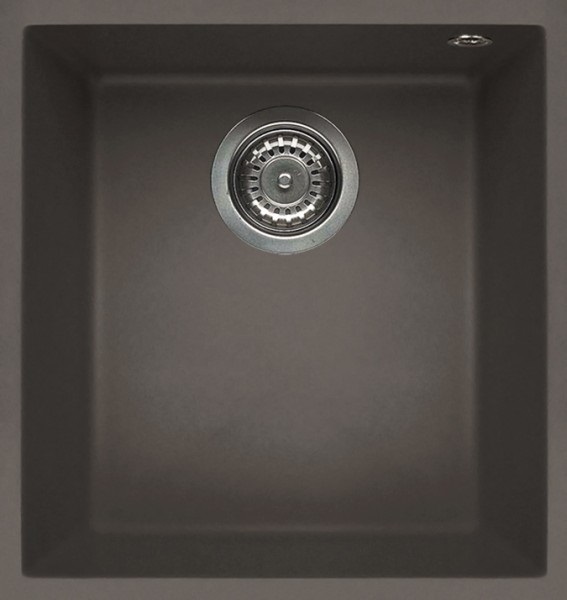 Elleci Quadra 100 Lavello Sottopiano 1 Vasca 38 x 44 cm Keratek Plus Dove Grey