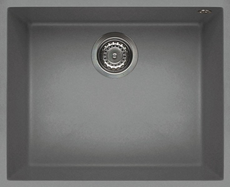 Elleci Quadra 105 Lavello Sottotop 54x44 cm 1 Vasca Keratek Plus Light Grey