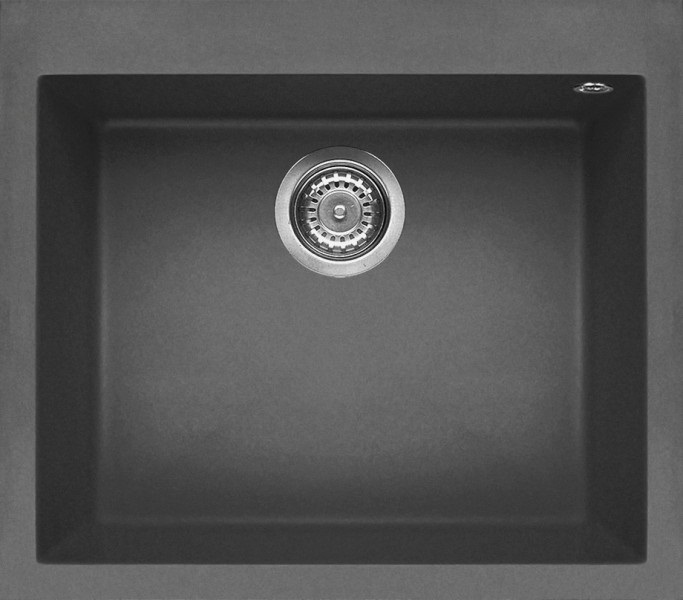 Elleci Quadra 105 Lavello da Incasso 1 Vasca 57x50 cm in Keratek Plus Grigio Dark Grey