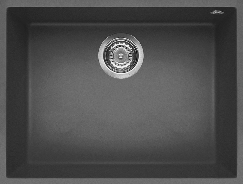 Elleci Quadra 110 Lavello Sottotop 58x44 cm 1 Vasca Keratek Plus Dark Grey