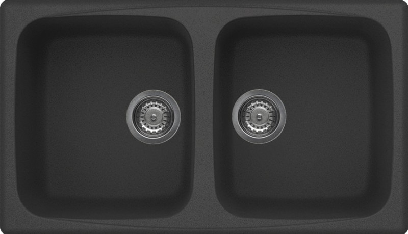 Elleci Master 450 Lavello da Incasso 2 Vasche 86 x 50 cm in Granitek Antracite - LGM45059