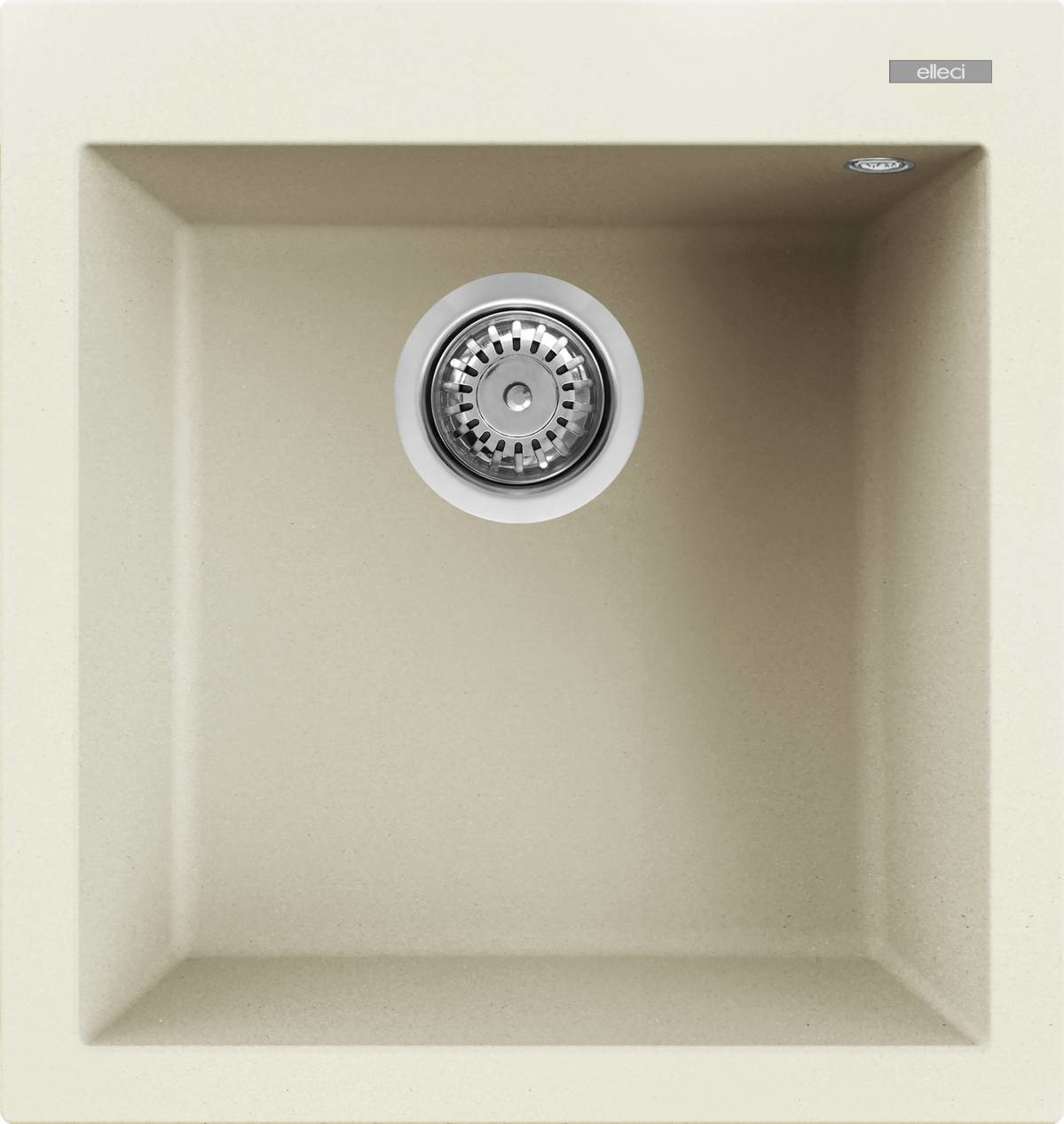 Elleci Quadra 102 Lavello da Incasso 1 Vasca 47x50 cm in Granitek Bianco Antico