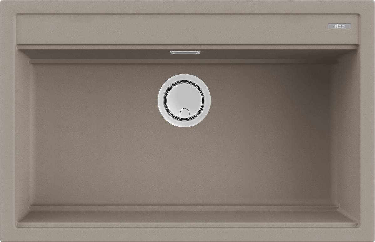 Elleci Best 130 Lavello 1 Vasca Sopratop 79x51 cm in Granitek Tortora