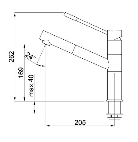 Elleci Miscelatore Monocomando Cucina Reno Modern in Granitek Antracite con Doccetta Estraibile e Canna Girevole - MGKREN59