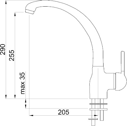 Elleci Po Miscelatore Monocomando Cucina in Granitek Bianco con Canna Girevole - MGKPO68