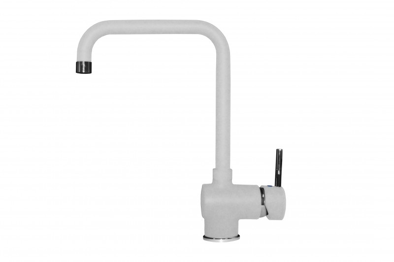 Elleci Senna Miscelatore Monocomando Cucina in Granitek Bianco con Canna Girevole