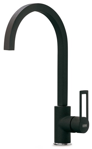 Elleci Miscelatore Monocomando Cucina Senna Granitek Nero con Canna Girevole - MGKSEN40