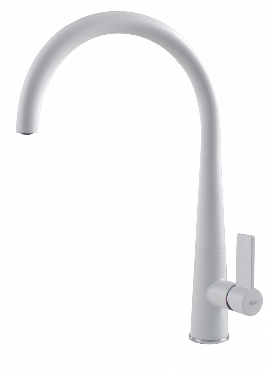 Elleci Athena Miscelatore Monocomando Cucina in Granitek Bianco con Canna Girevole