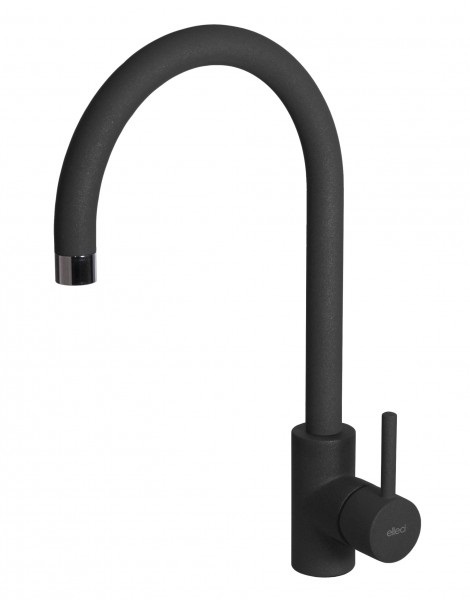 Elleci Miscelatore Cucina Monocomando Cloud in Granitek Nero G40 con Canna Girevole - MGKCLO40