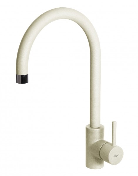 Elleci Cloud G62 Miscelatore Monocomando Cucina in Granitek Bianco Antico con Canna Girevole