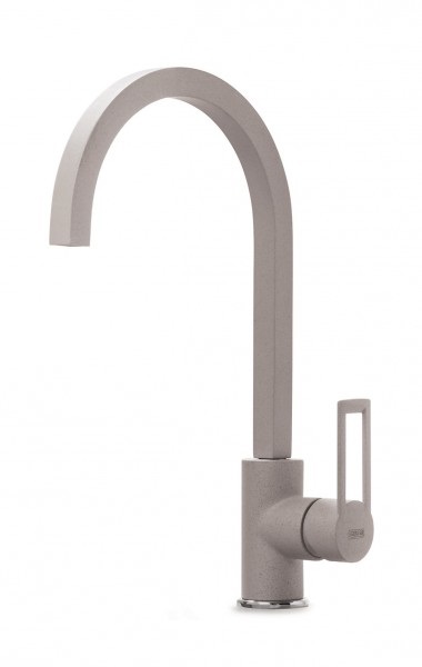 Elleci Miscelatore Monocomando Cucina Bridge in Granitek Tortora MGKBRI43 con Canna Girevole