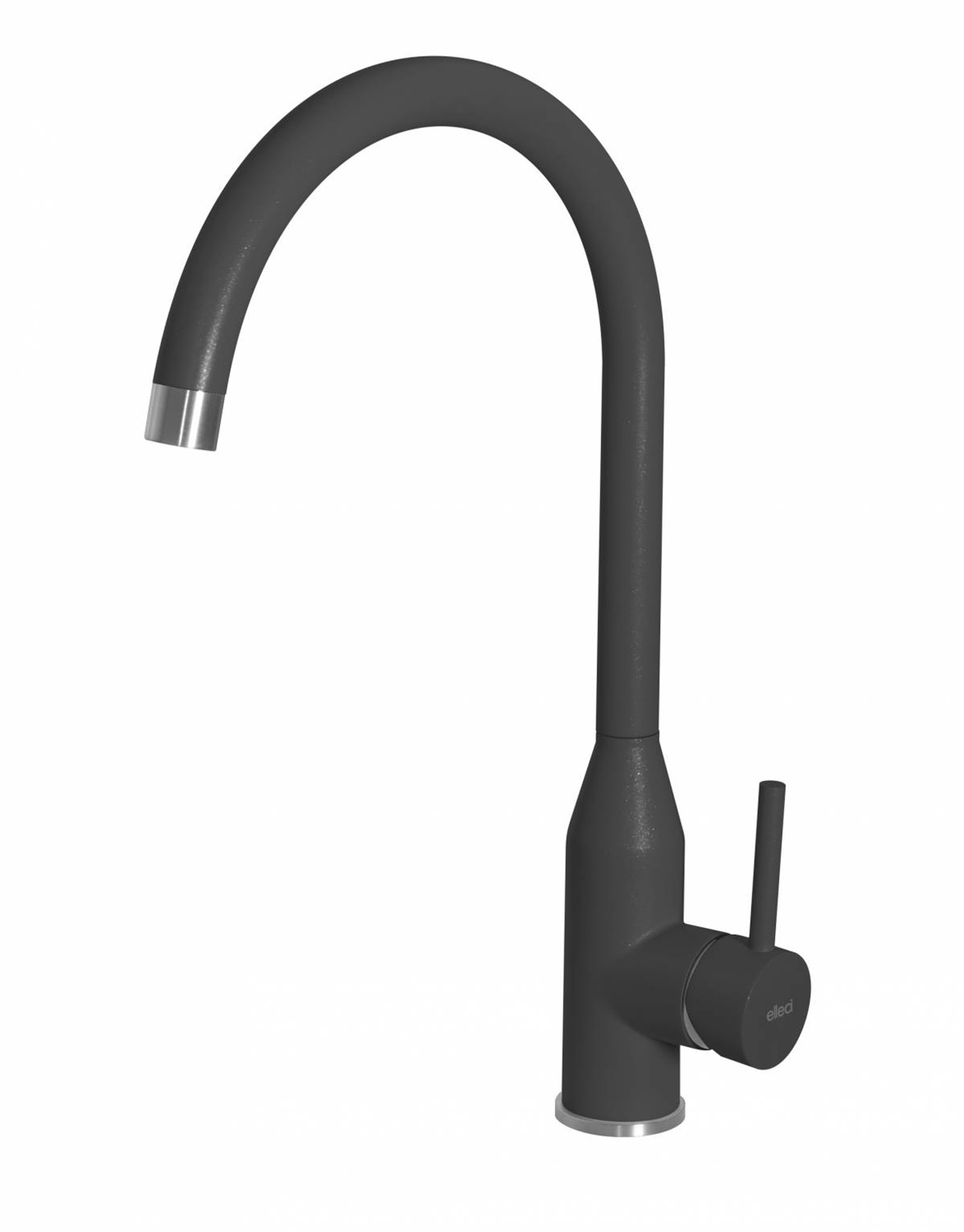 Elleci Adige Miscelatore Cucina Monocomando Granitek Nero con Canna Girevole - MGKADI40