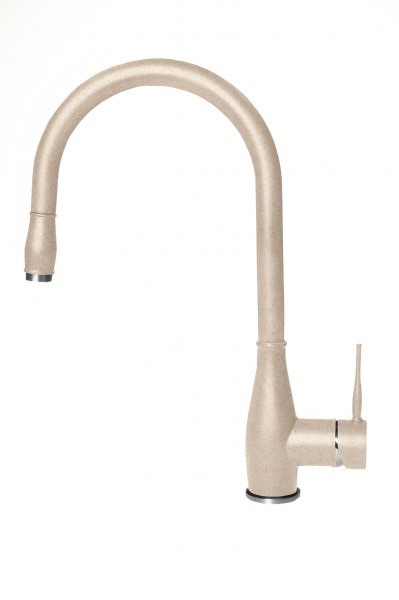 Elleci Neva MGKNEV51 Miscelatore Cucina Monocomando con Doccetta Estraibile in Granitek Avena