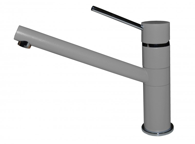 Elleci Sava Miscelatore Monocomando Cucina in Granitek Grigio Cemento con Canna Girevole - MGKSAV48