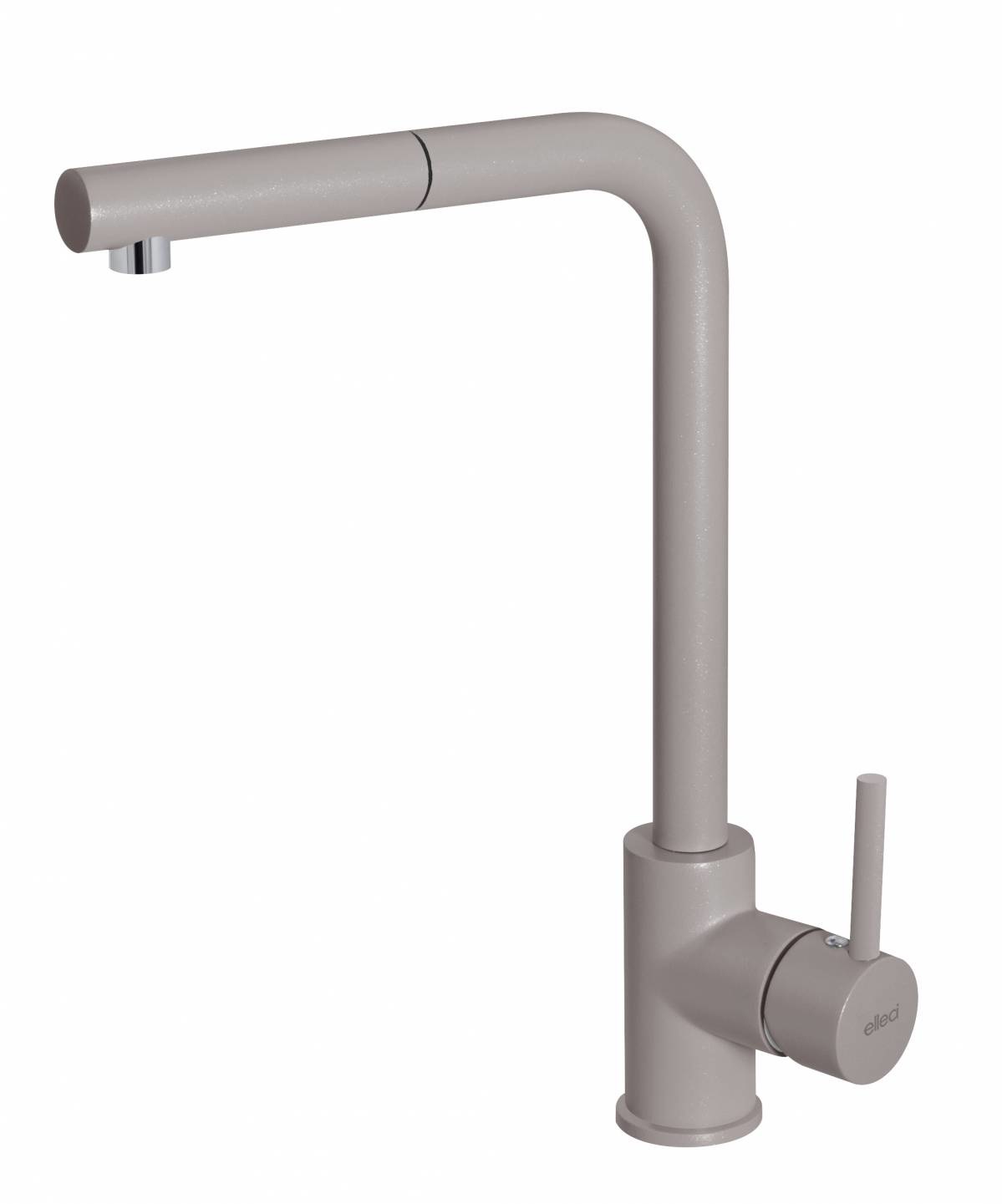 Elleci MGKTRP43 Trail Plus Miscelatore Cucina Monocomando con Doccetta Estraibile, Canna Girevole, Granitek Grigio Tortora