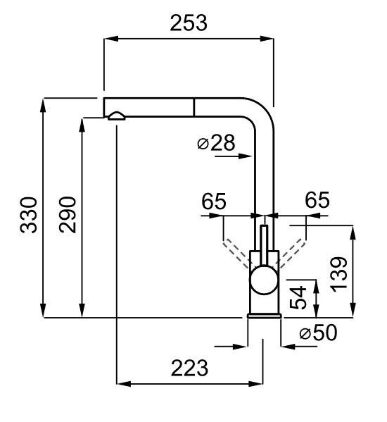 Elleci Trail Plus Miscelatore Cucina Monocomando Antracite Granitek con Canna Girevole e Doccetta Estraibile