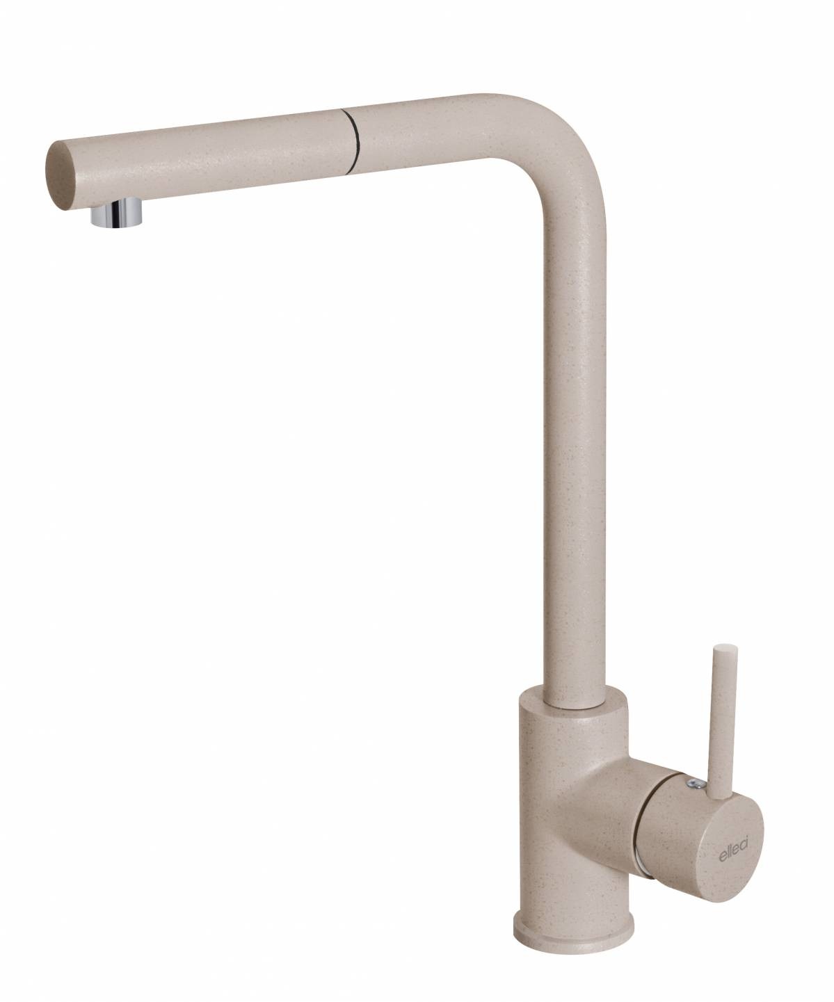 Elleci Trail Plus Miscelatore Cucina Monocomando con Canna Girevole e Doccetta Estraibile in Granitek Sabbia