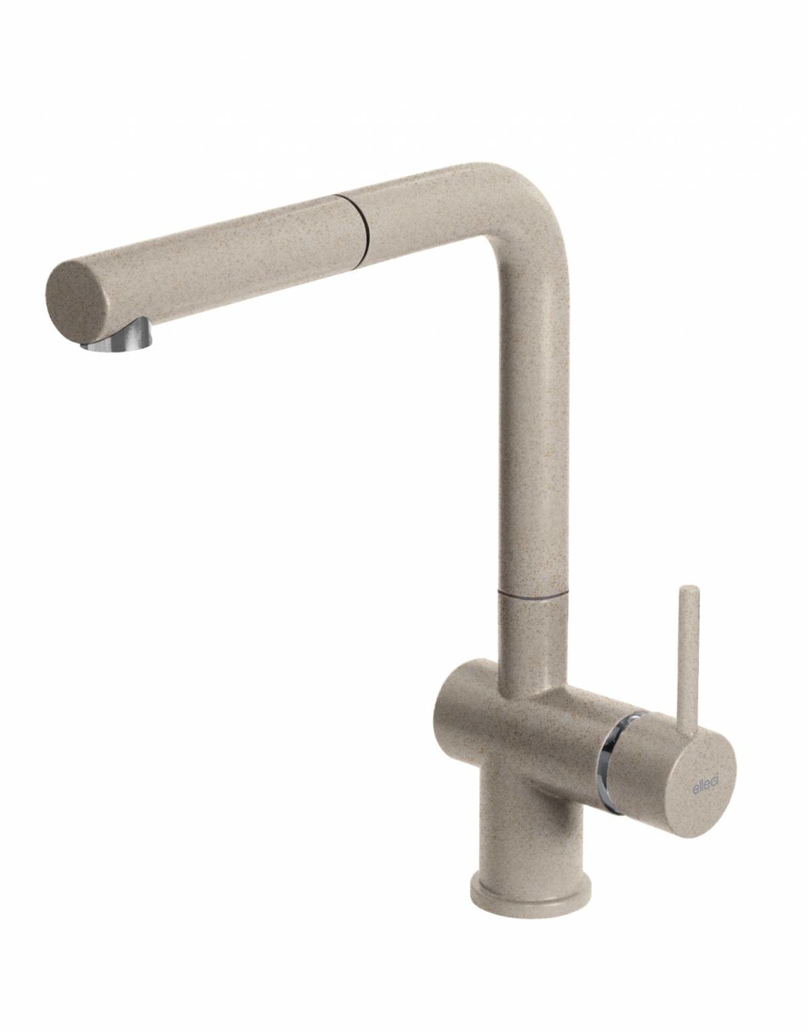 Elleci Stream Plus Miscelatore Cucina Monocomando con Doccetta Estraibile in Granitek Avena